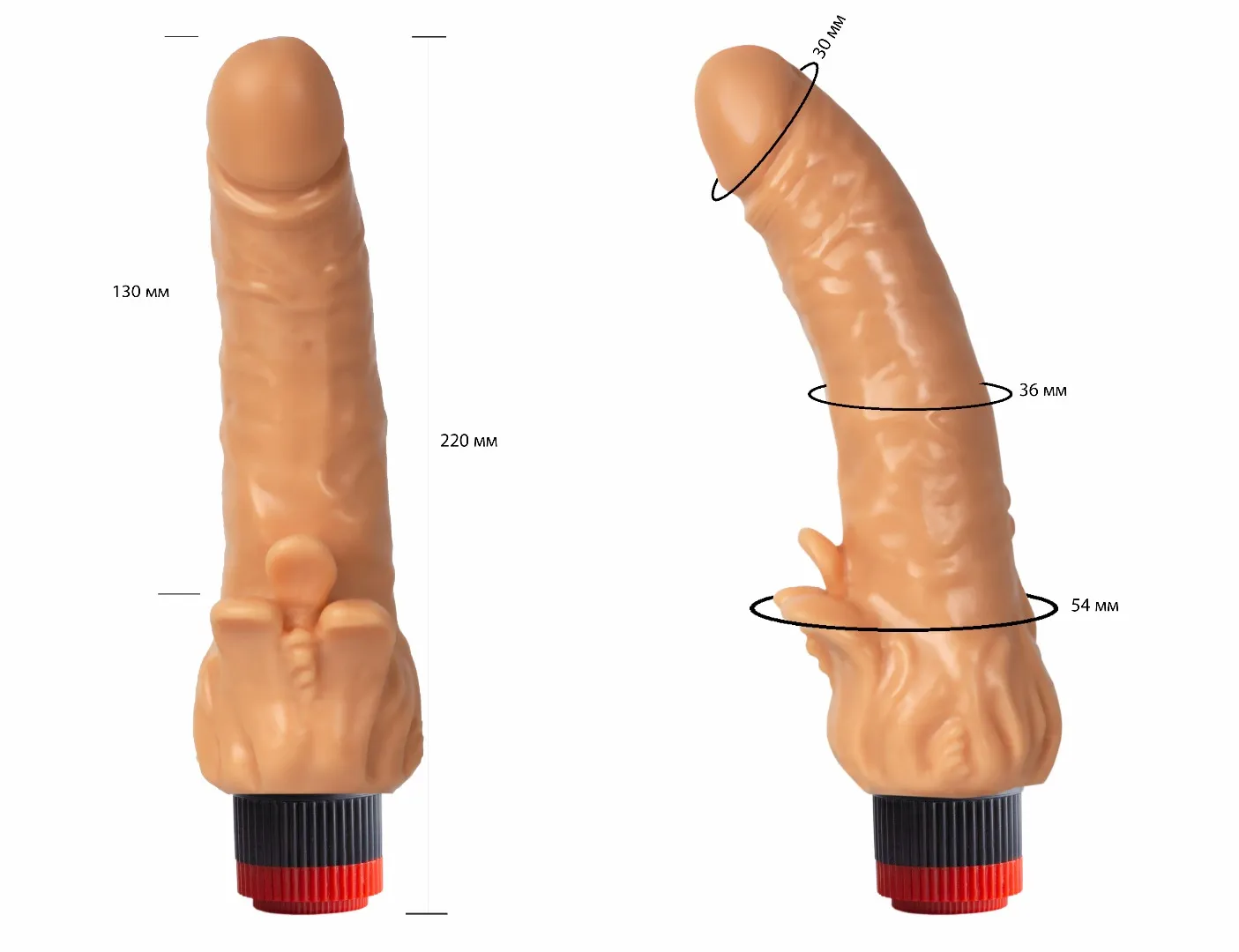 вибратор гелевый с отростком 110200ru в Воронеже