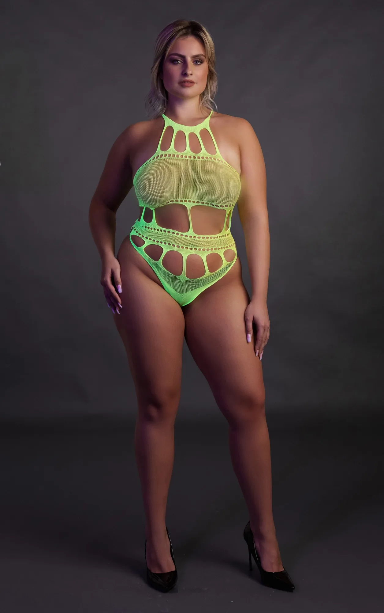 Эротическое боди with grecian neckline - neon green - xl/xxxxl в Воронеже