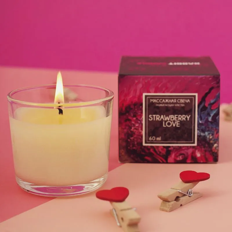 свеча массажная pinkrabbit, аромат strawberry love, 60 мл в Воронеже