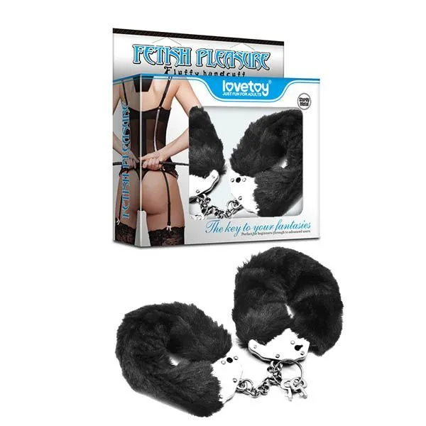 наручники декоративные lovetoy fetish pleasure fluffy handcuffs, черные в Воронеже
