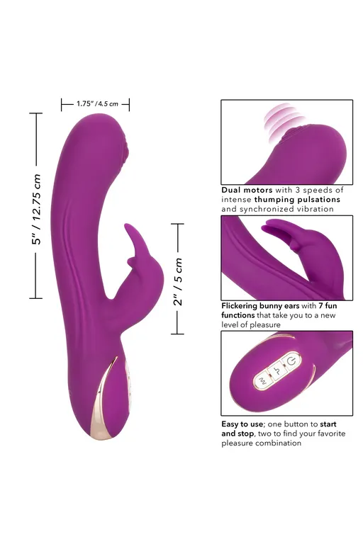 перезаряжаемый вибромассажер кролик thumping rabbit с функцией «пульсирующее воздействие» в Воронеже