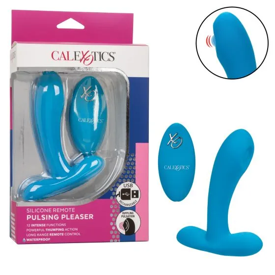 Массажер простаты с управлением при помощи пульта Silicone Remote Pulsing Pleaser