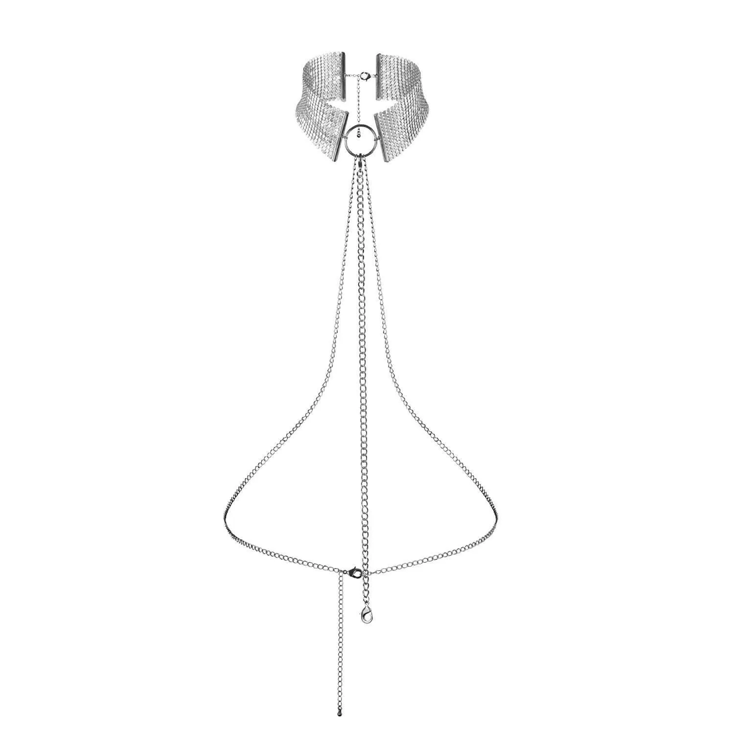 колье bijoux indiscrets desir metallique mesh collar, серебристое в Воронеже