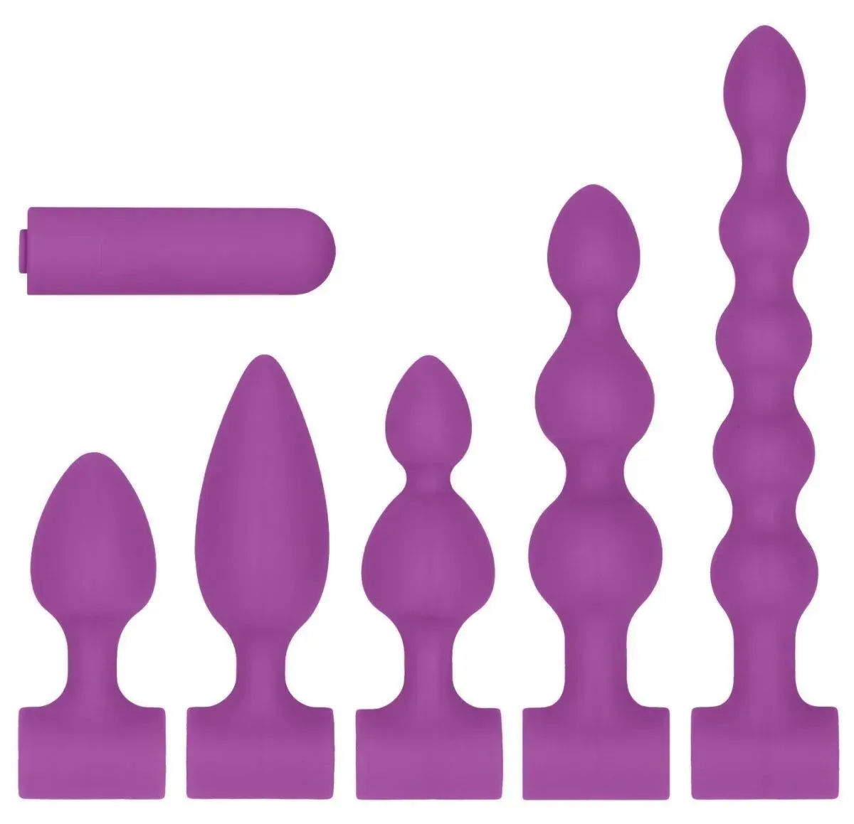 набор анальных стимуляторов shots media usb-rechargeable anal set, фиолетовый в Воронеже