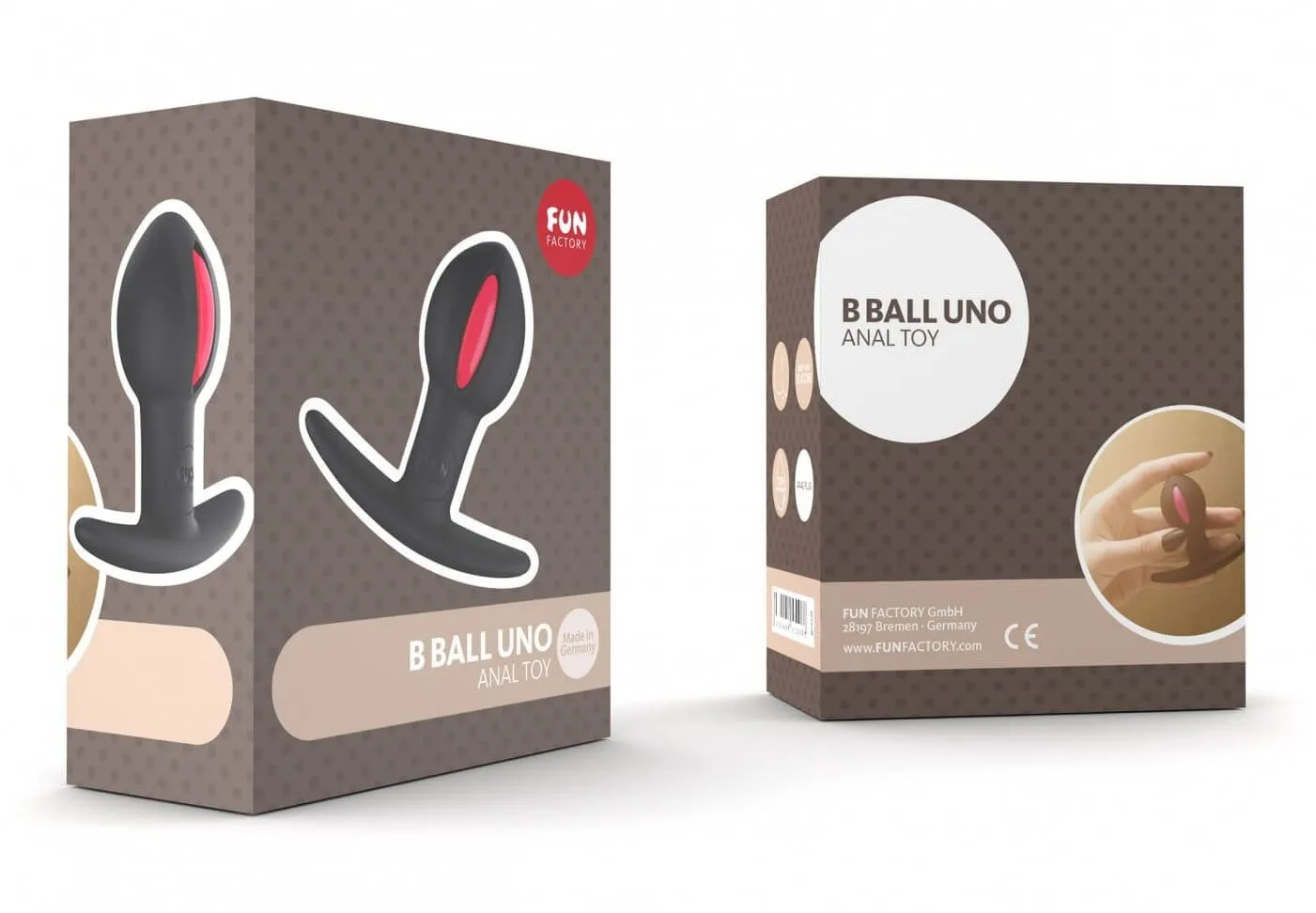 анальный шарик fun factory b ball uno, черно-малиновый в Воронеже