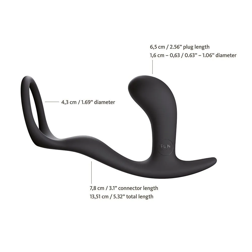 кольцо эрекционное с пробкой fun factory bootie ring, чёрное в Воронеже