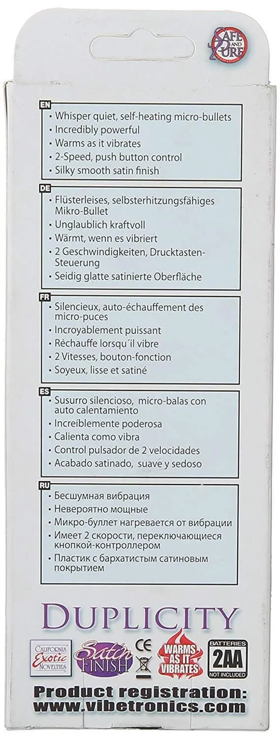 вибропули california exotic novelties body & soul duplicity, фиолетовые в Воронеже