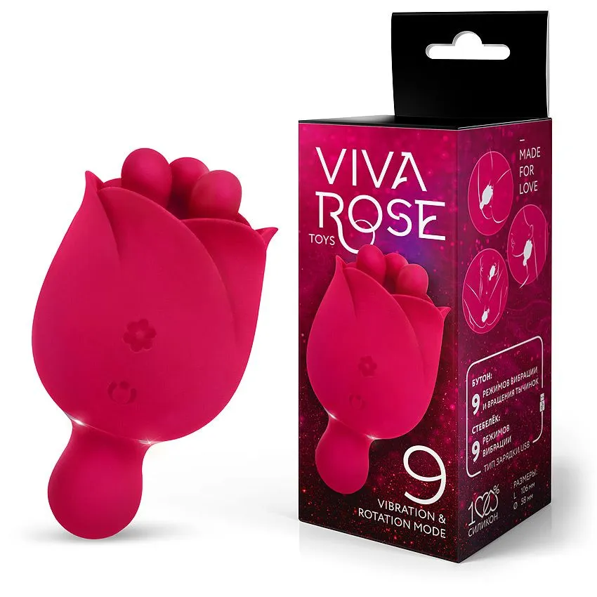 вибромассажер viva rose, розовый в Воронеже