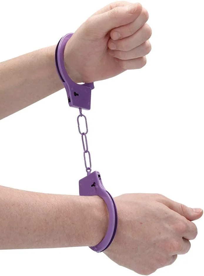 наручники металлические beginner's handcuffs, фиолетовые в Воронеже