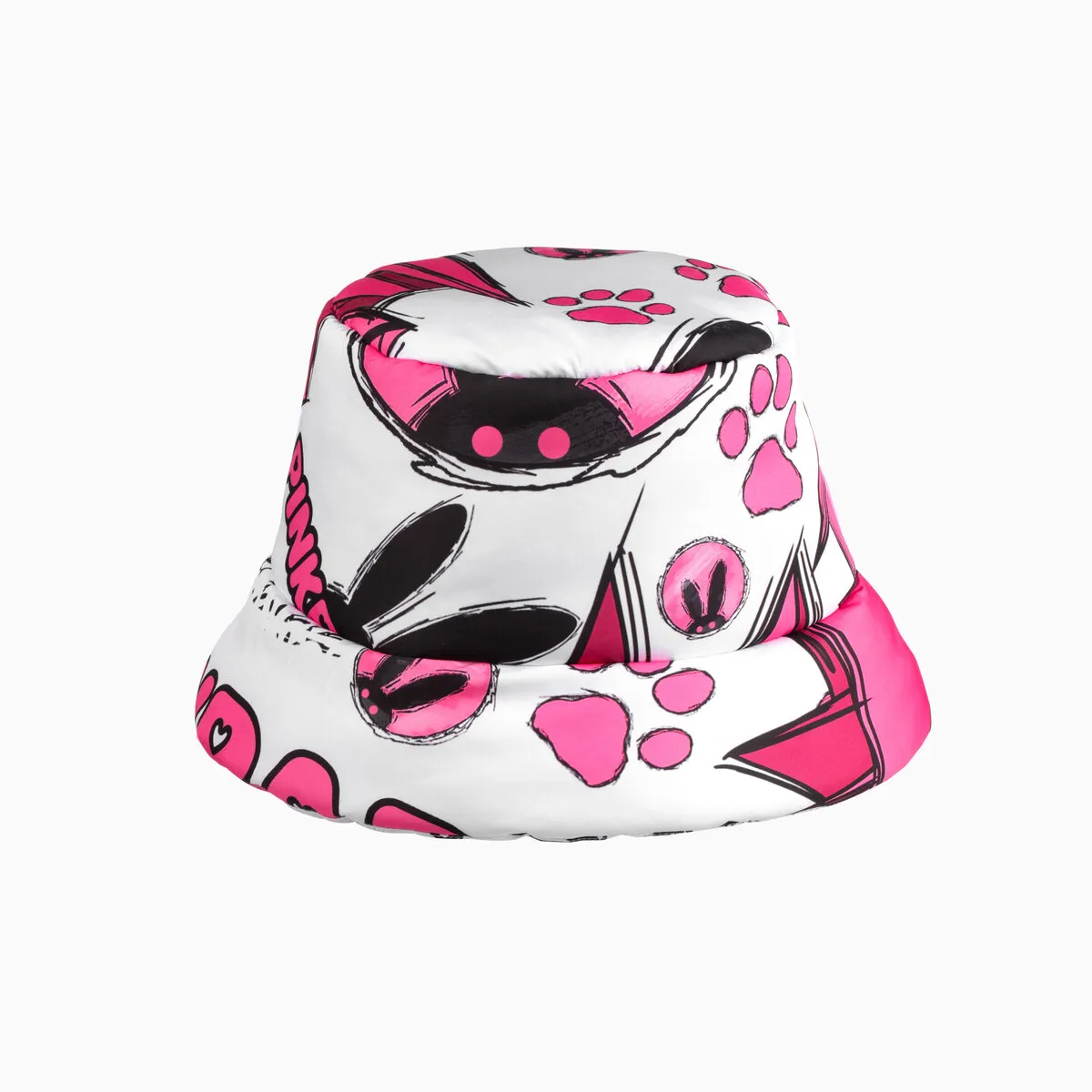 Панама стеганая принт белая, os