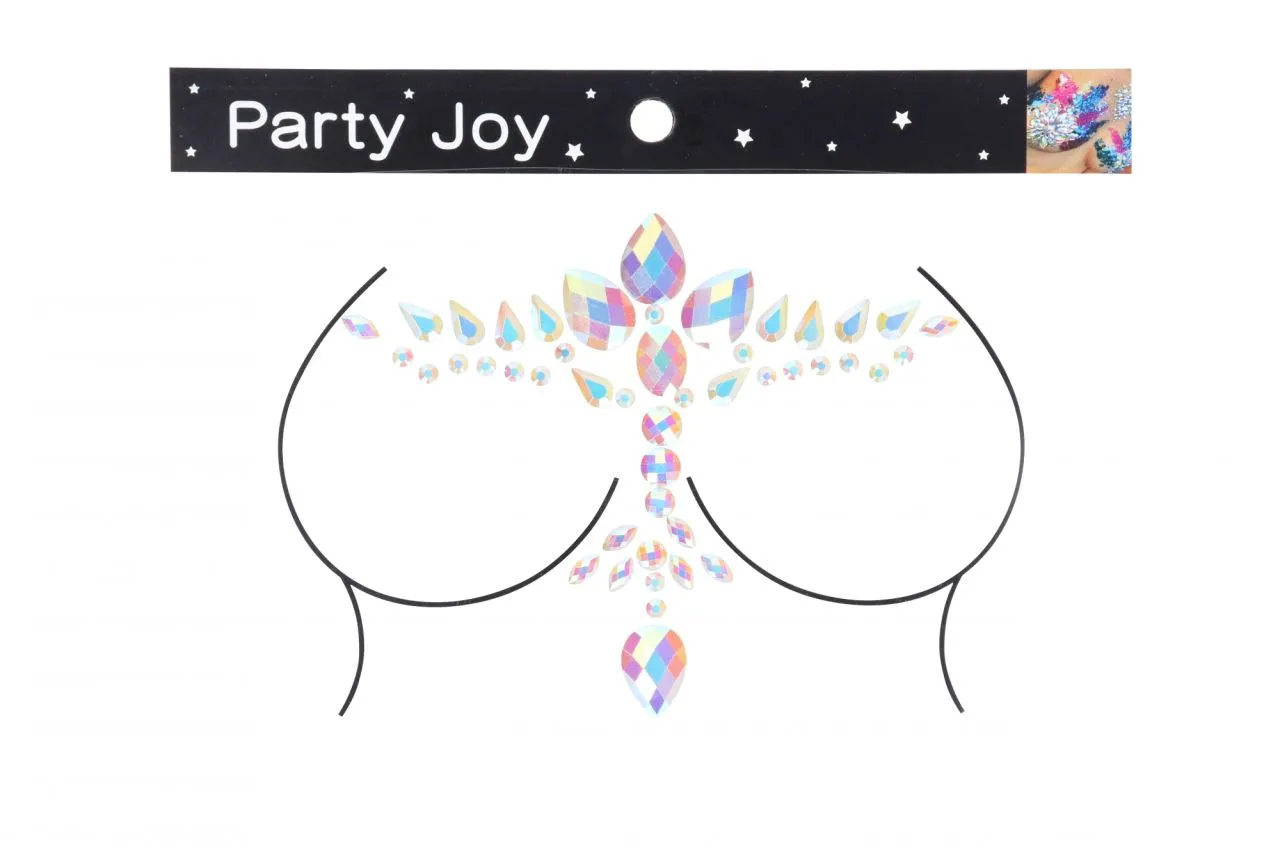 декоративное украшение (камни) на клеевой основе body jewelry stickers - chest - glow in the dark - в Воронеже