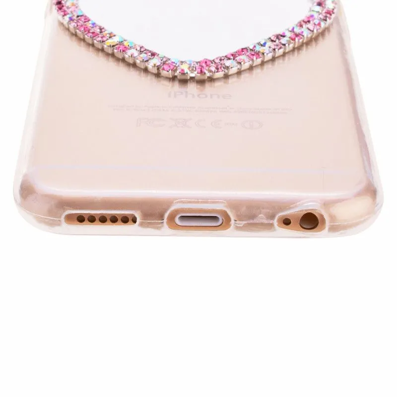 чехол с зеркальцем на iphone 6-6s, розовый в Воронеже