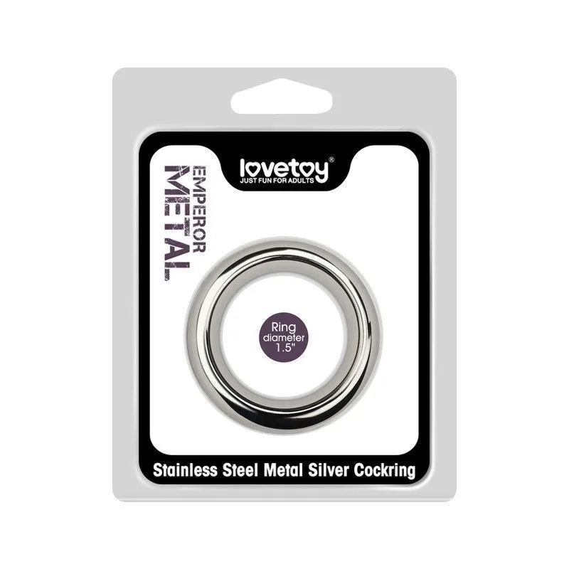 кольцо lovetoy metal silver cockring 4 см, металлическое в Воронеже