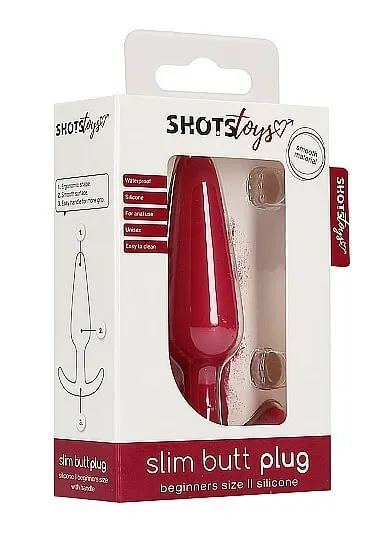 анальная пробка slim butt plug, красная в Воронеже