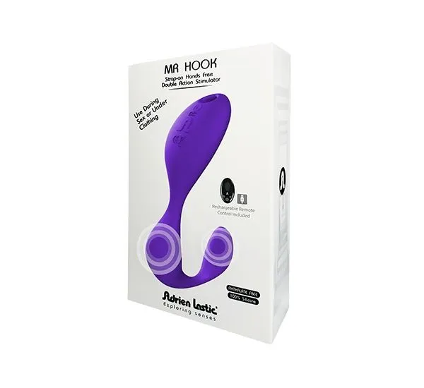 вибратор на ремнях adrien lastic mr hook с пультом, фиолетовый в Воронеже