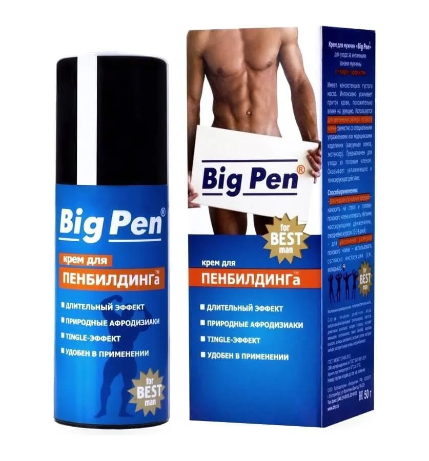 крем для увеличения пениса биоритм big pen, 50 мл в Воронеже