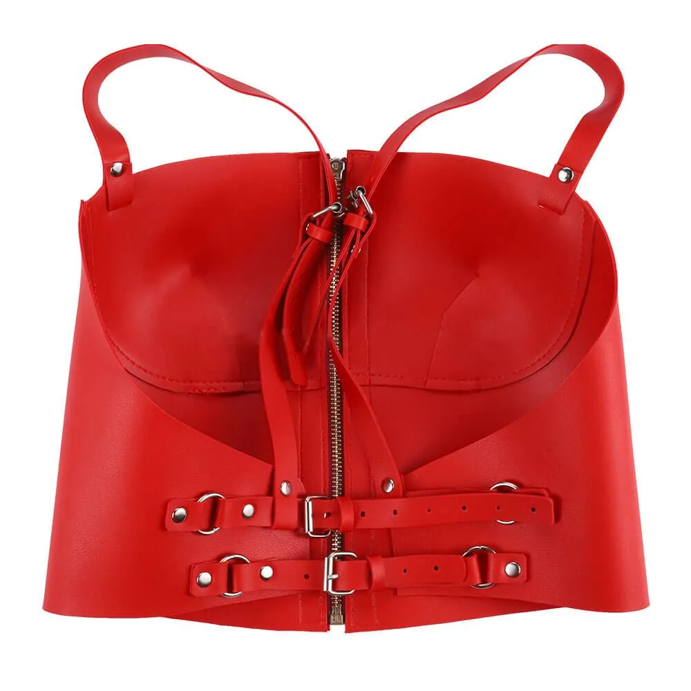 Эротическое корсет на молнии lapin rose harness, красный в Воронеже