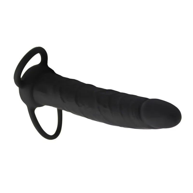 насадка анальная lovetoy silicone fantasy duoble prober, чёрная в Воронеже