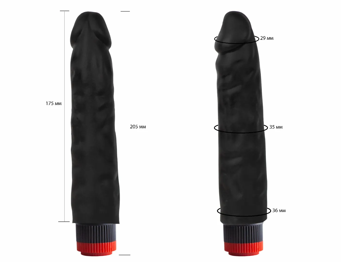 вибратор реалистик черный  биоклон 417100ru в Воронеже