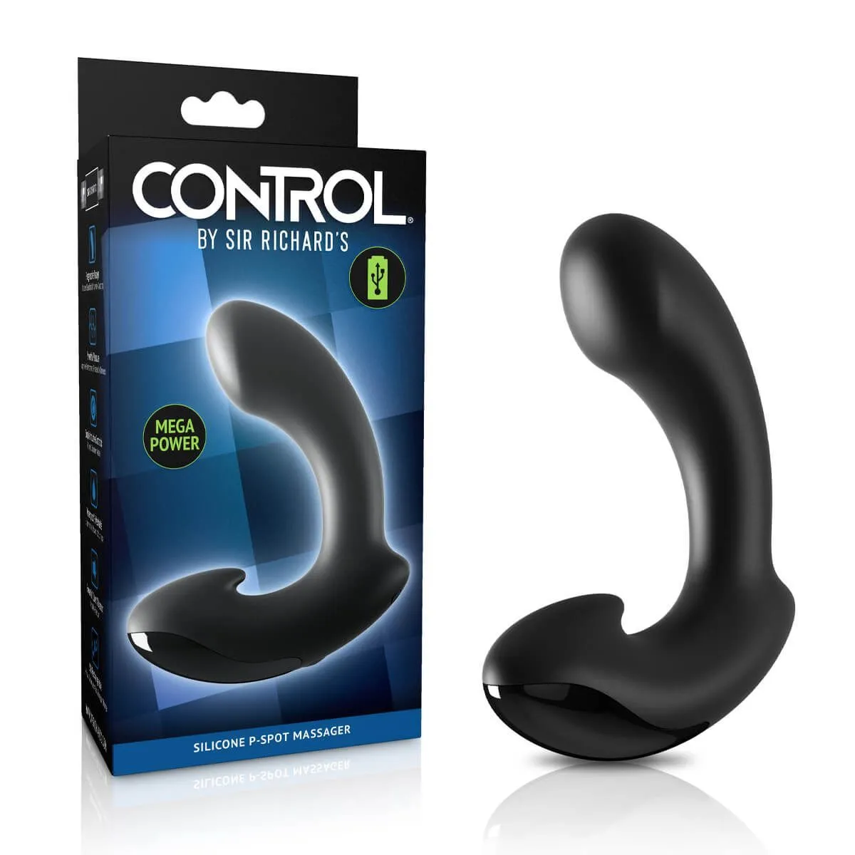 анальный массажер control by sir richards silicone p-spot massager, чёрный в Воронеже