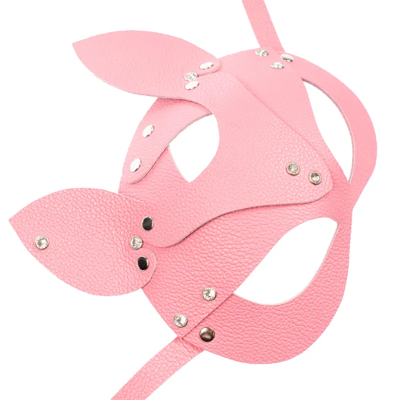 маска кошки с серёжкой, розовая в Воронеже