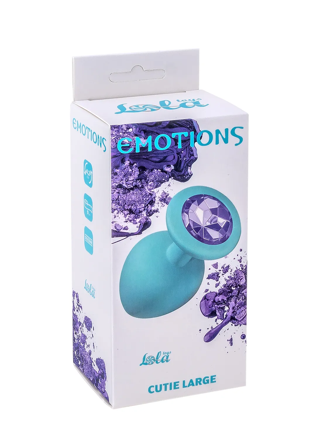 анальная пробка emotions cutie large turquoise light purple crystal 4013-04lola в Воронеже
