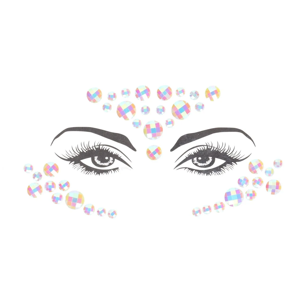 декоративное украшение (камни) на клеевой основе body jewelry stickers - face - glow in the dark - o в Воронеже