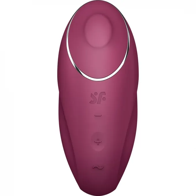 вибромассажер satisfyer tap & climax 1, силикон, бордовый, 11 см в Воронеже