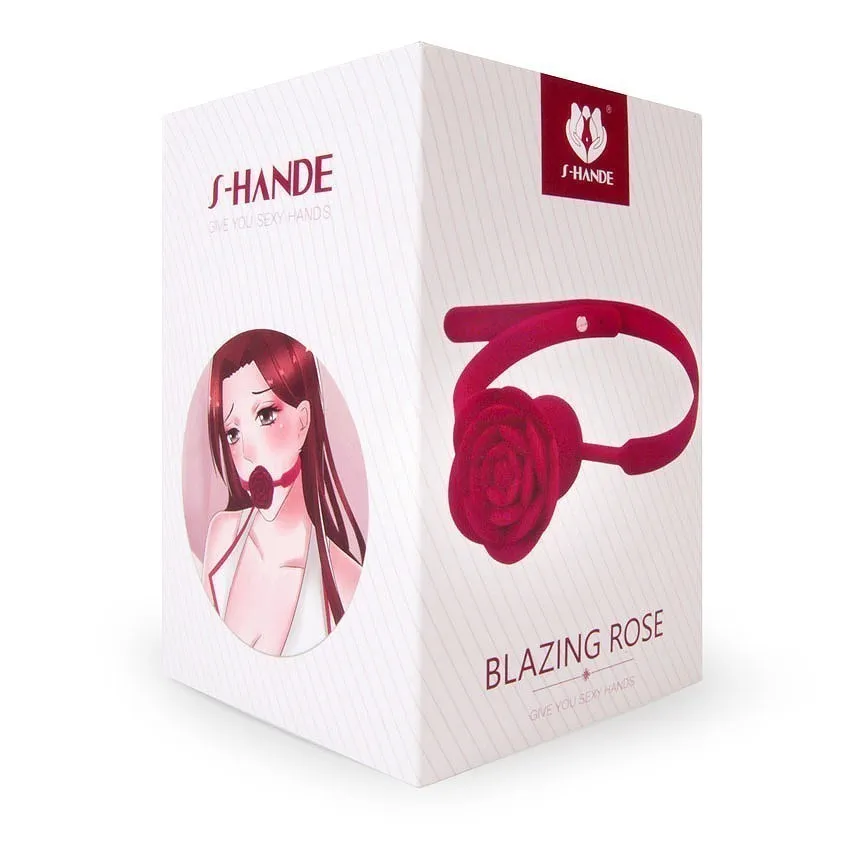 вибромассажёр s-hande blazing rose, кляп с вибрацией, розовый в Воронеже
