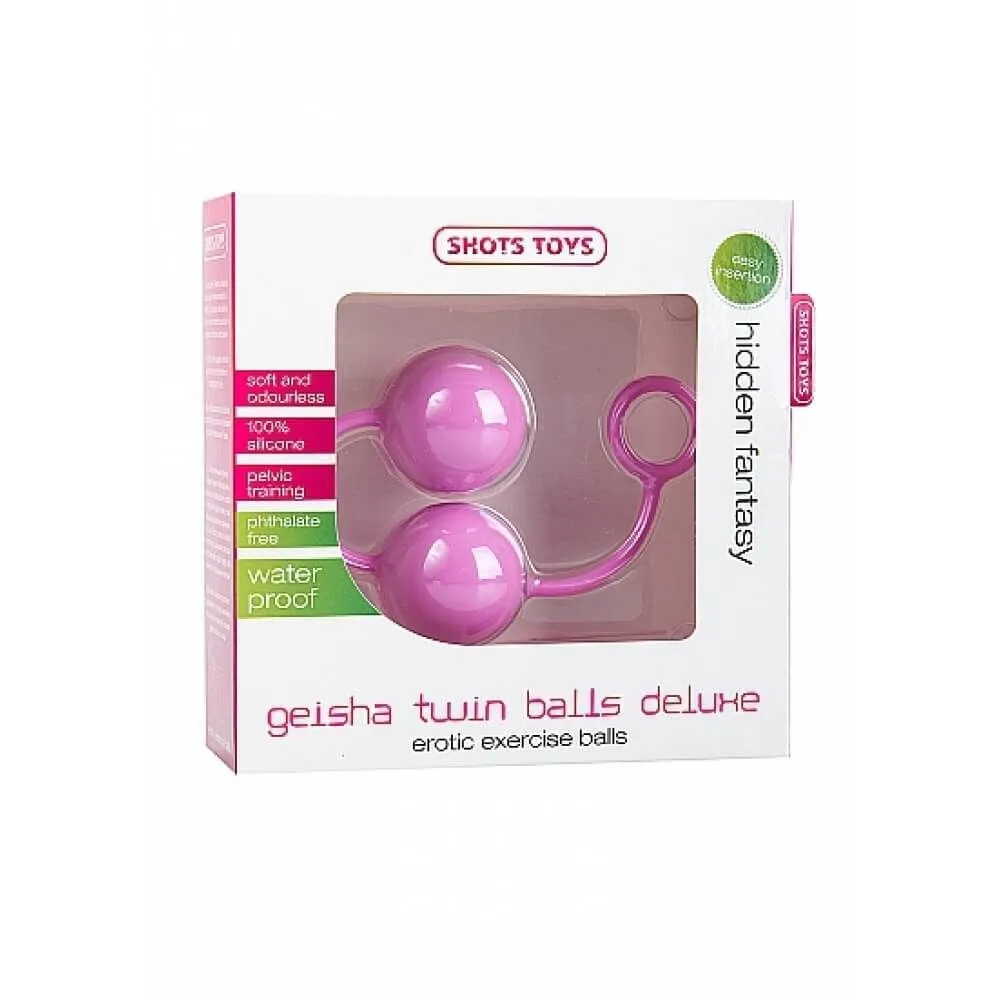 вагинальные шарики shots media geisha twin balls deluxe, розовые в Воронеже