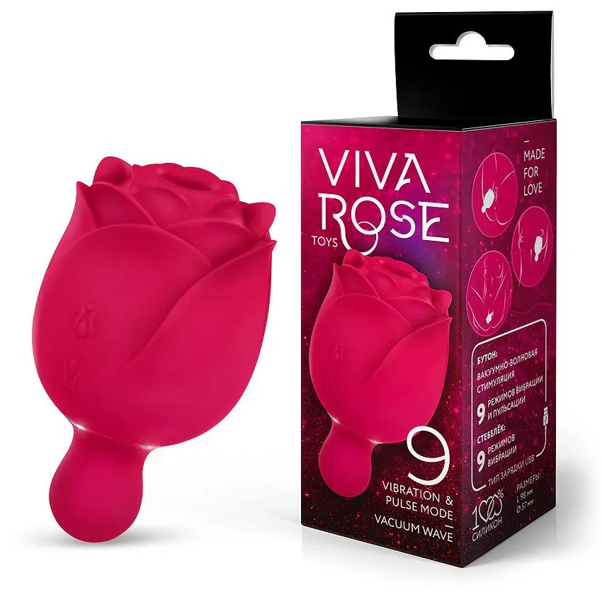 вибромассажер viva rose, розовый в Воронеже
