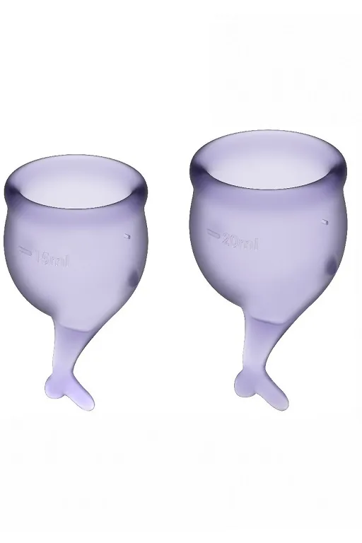 набор менструальных чаш satisfyer feel secure menstrual cup (lila) в Воронеже