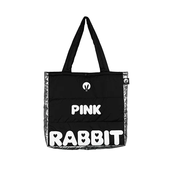 Сумка-шопер PinkRabbit, стёганая, чёрная