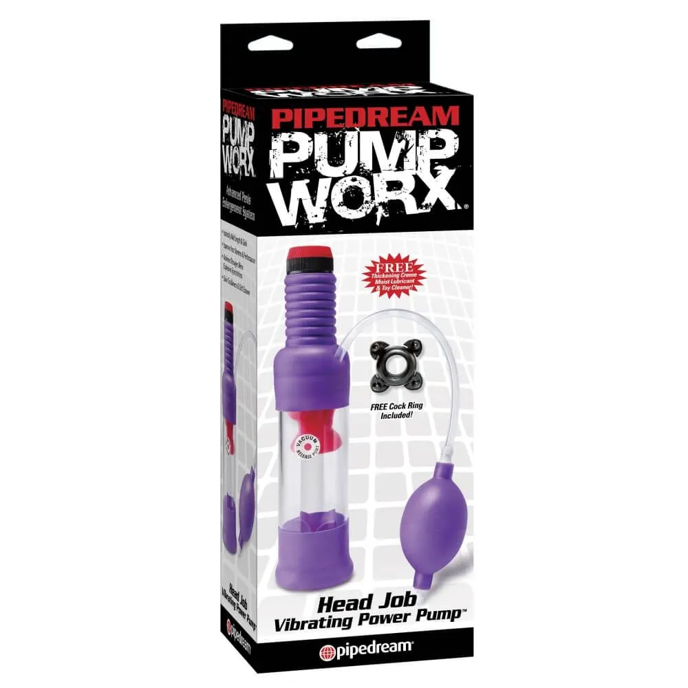 вакуумная помпа pipedream head job vibrating power pump, фиолетовая в Воронеже