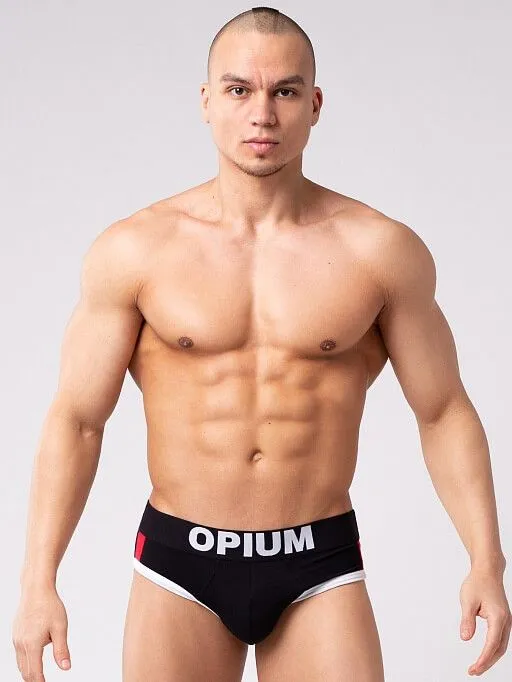Эротическое трусы мужские слипы opium r137, черные в Воронеже