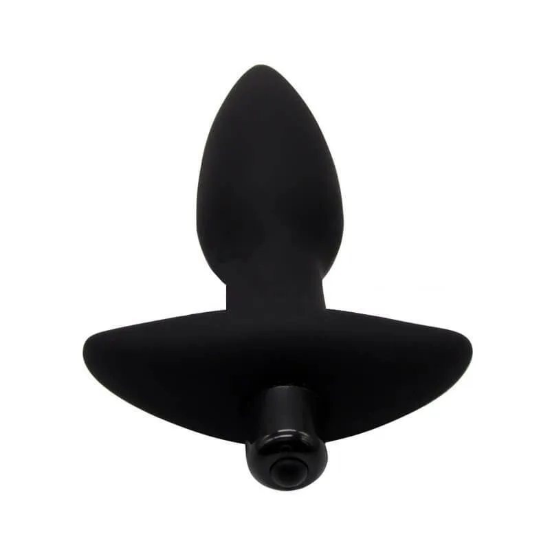 анальная пробка lovetoy silicone fantasy anal plug, с вибрацией, чёрная в Воронеже