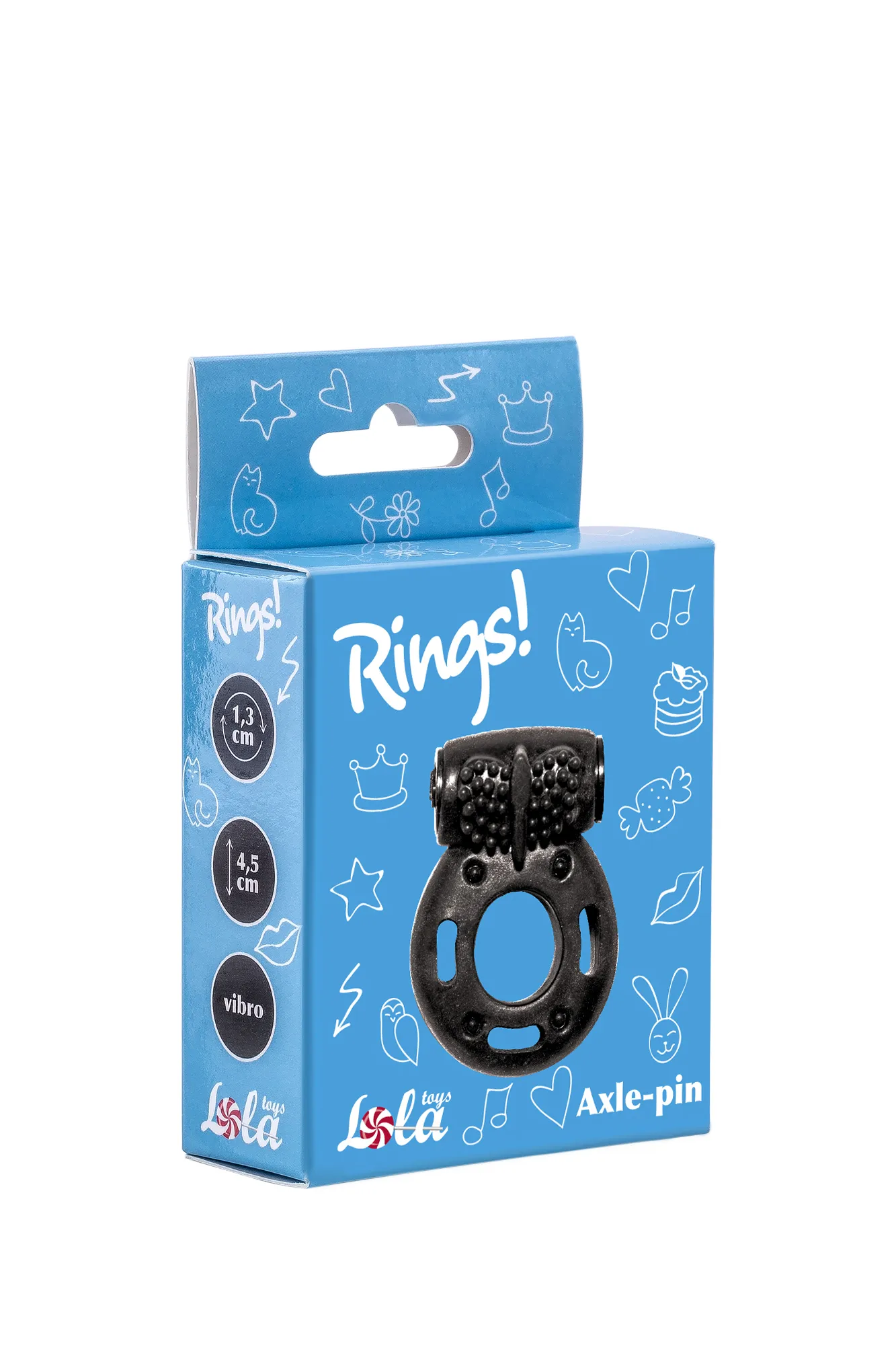 эрекционное кольцо с вибрацией rings axle-pin black 0114-82lola в Воронеже