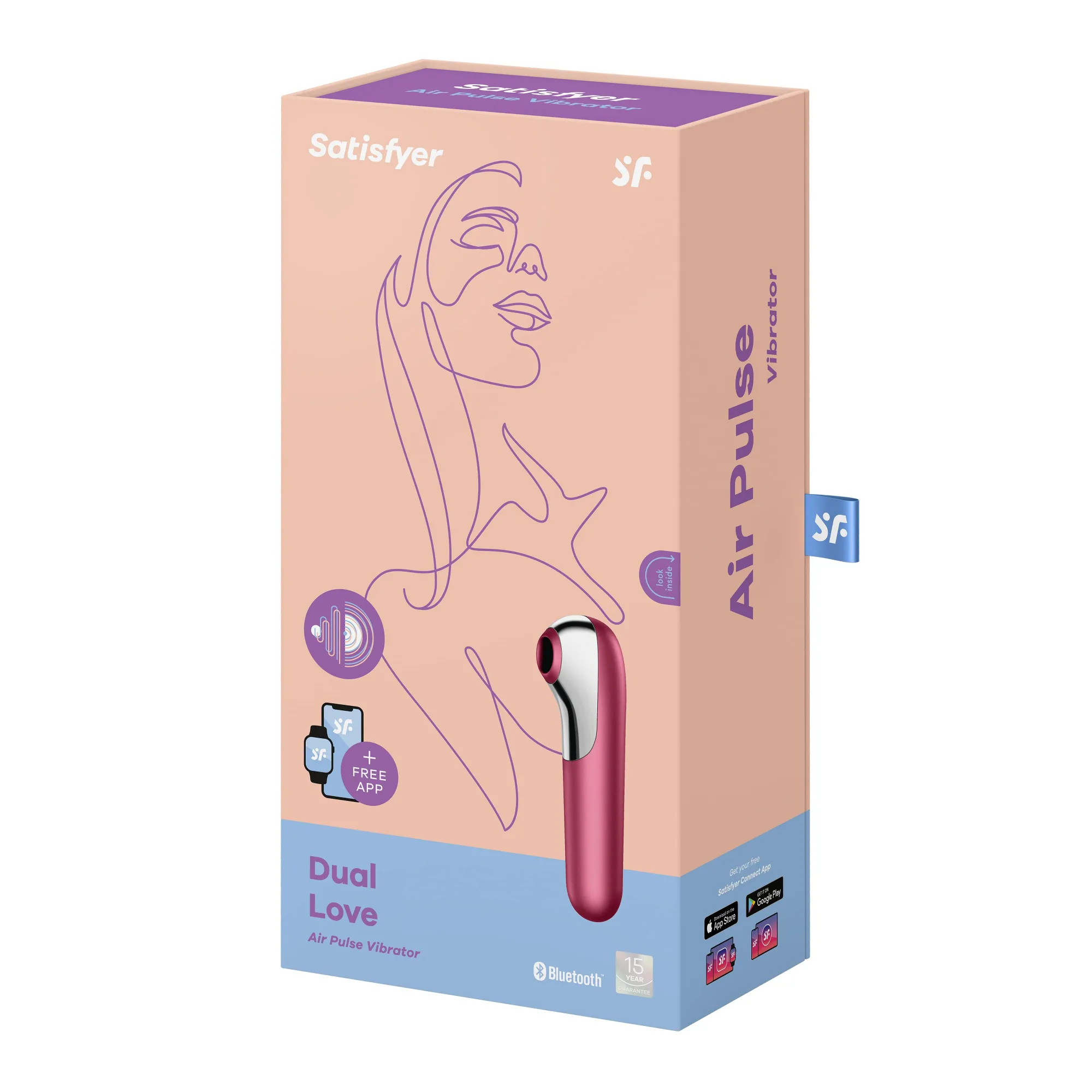 Вакуумно-волновой стимулятор Dual Love красный