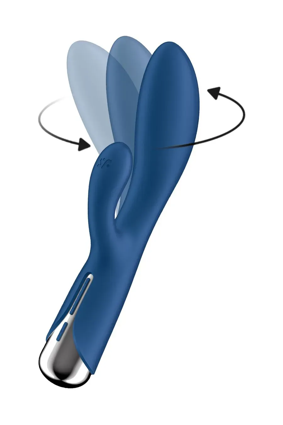 вибратор-кролик с ротацией satisfyer spinning rabbit 1, силикон, синий, 20,5 см в Воронеже