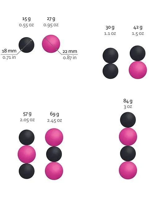 вагинальные шарики gvibe geisha balls magnetic, черно-розовые в Воронеже