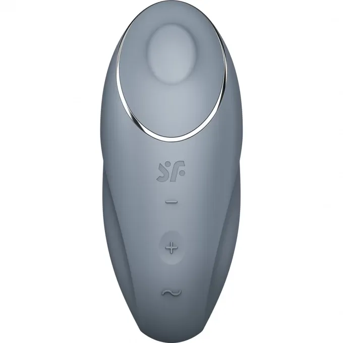 вибромассажер satisfyer tap & climax 1, силикон, серо-голубой, 11 см в Воронеже