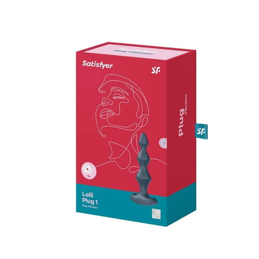 пробка анальная с вибрацией satisfyer lolli plug 1, серая в Воронеже
