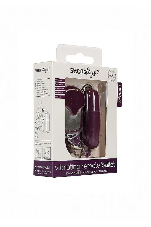 вибропуля с пультом управления remote vibrating bullet, фиолетовая в Воронеже