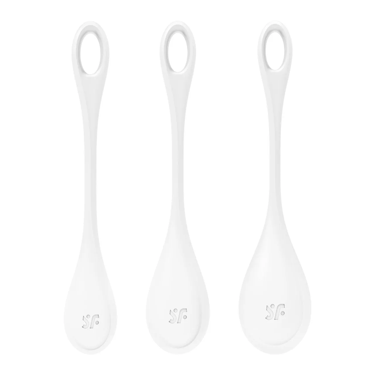 набор одинарных вагинальных шариков yoni power 1 (белый) в Воронеже