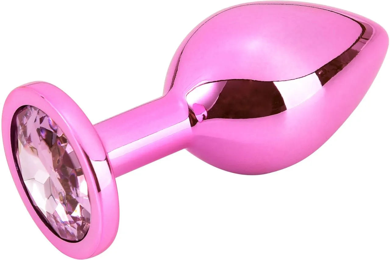 розовая алюминивая анальная пробка medium в Воронеже