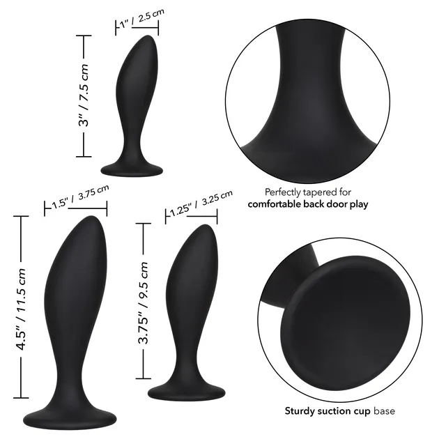 набор из трех анальных пробок silicone curve anal kit в Воронеже