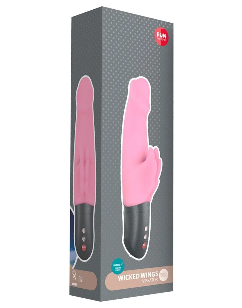 вибратор fun factory wicked wings battery plus, нежно-розовый в Воронеже