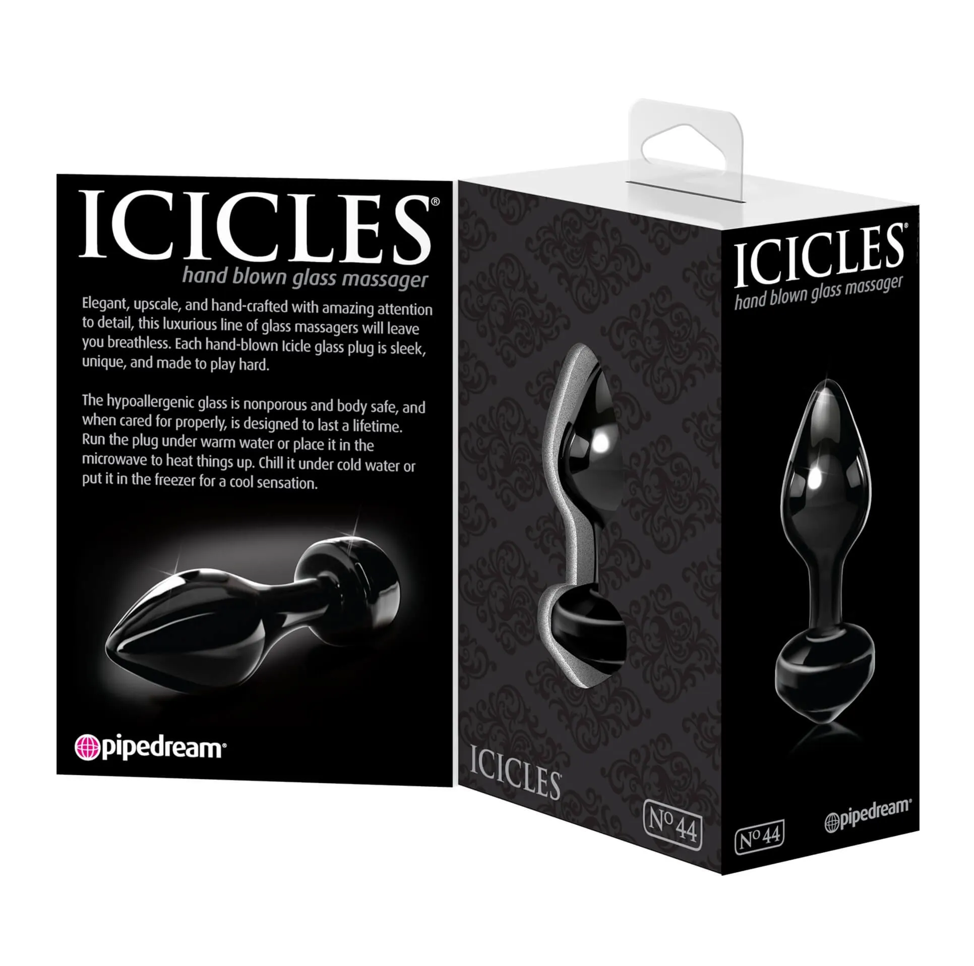 пробка стеклянная pipedream icicles №44, черная в Воронеже