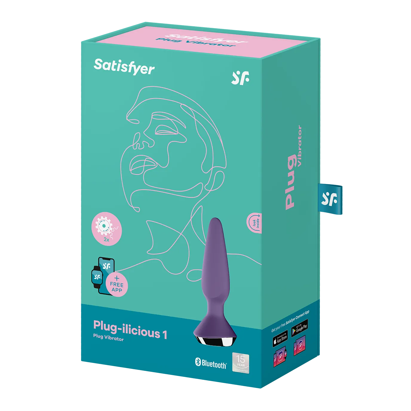 анальная пробка с вибрацией satisfyer plug-ilicious 1 connect app purple 003221sa в Воронеже