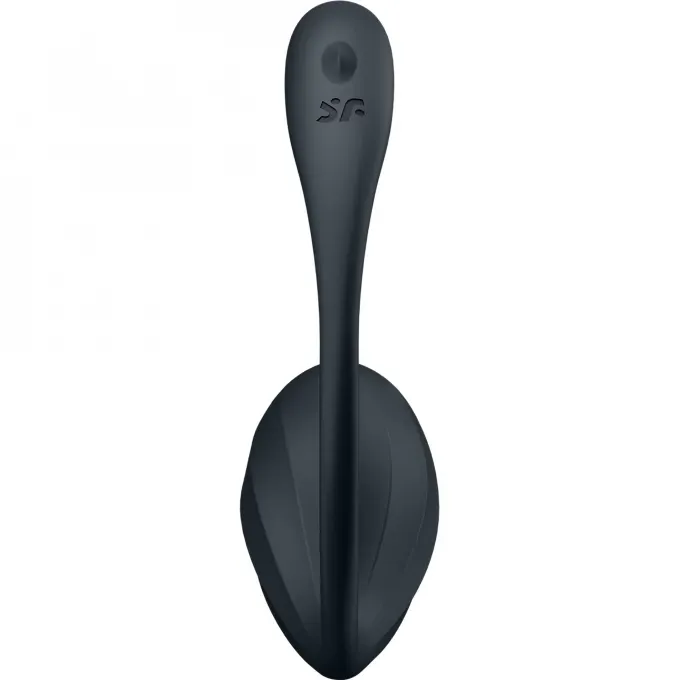 виброяйцо satisfyer ribbed petal connect app с пультом ду, черное, 7,8 см в Воронеже